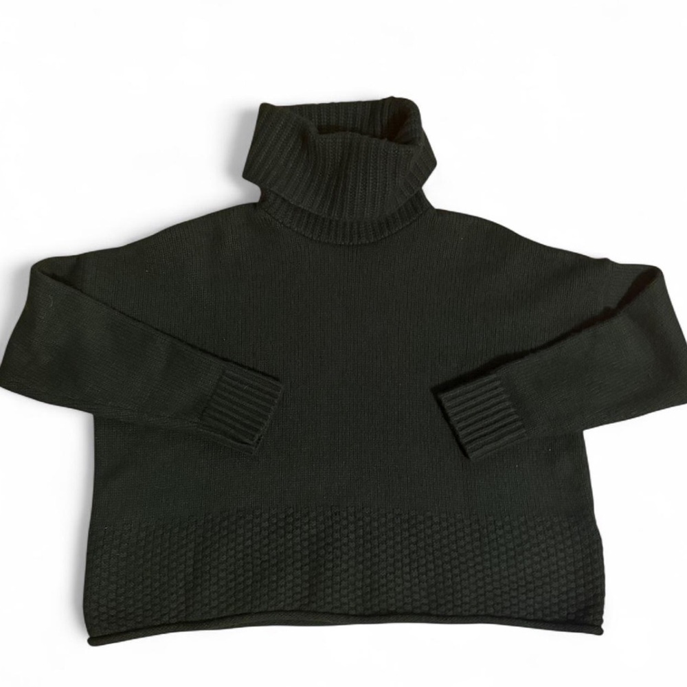 Madewell Sadler Turtleneck Sweater Forest green